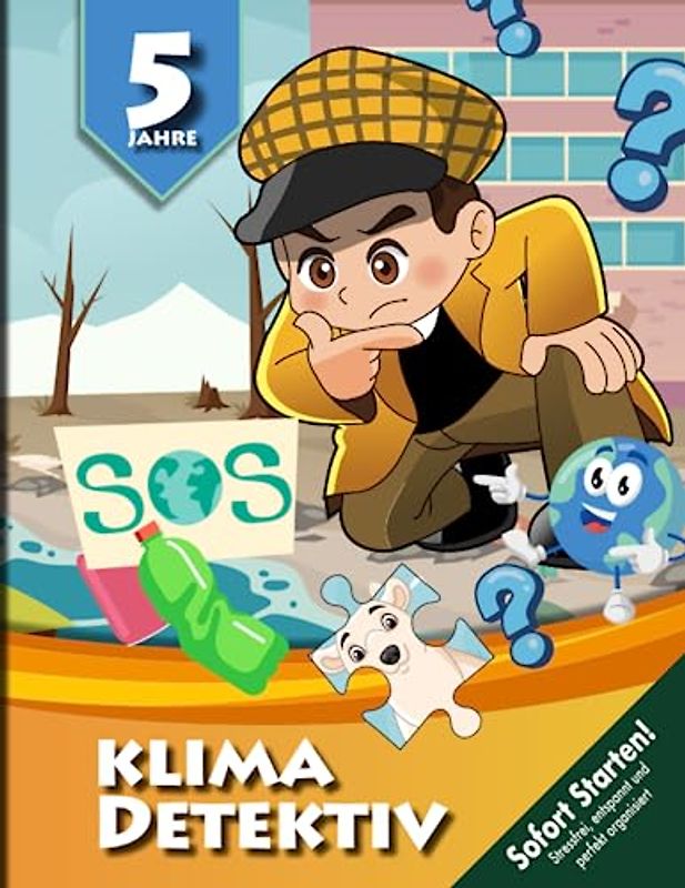 Klima Detektiv Schatzsuche Schnitzeljagd (Kindergeburtstag) ab 5 Jahren: Experiment „Klimawandel“ außer Kontrolle! Bösewichte stoppen, Spiele wie Eisbär puzzeln, Geheimcode-Scheibe (Bravo Schatzsuche)