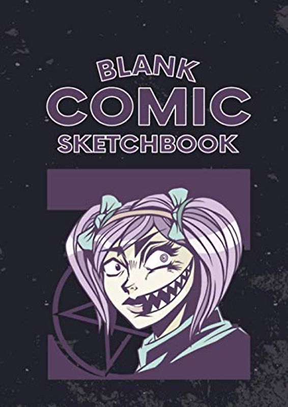 Blank Comic Sketchbook: 50 leere Comic-Seiten für Erwachsene, Jugendliche & Kinder I Blanko Vorlagen zum selbst gestalten I Zum Erstellen eines eigenen Comic, Manga oder Anime I