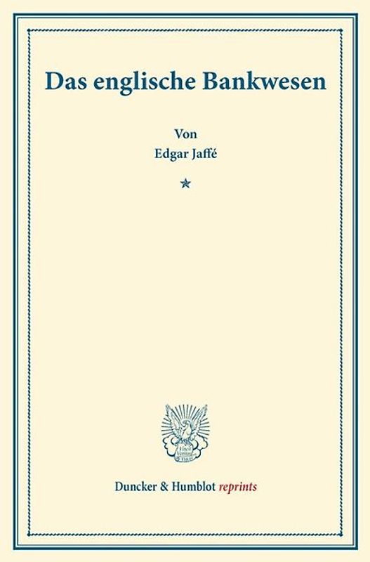 Das englische Bankwesen.