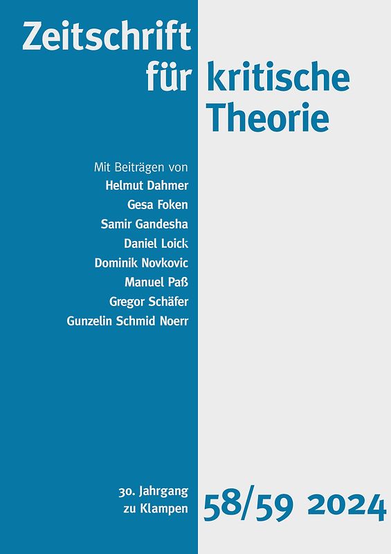 Zeitschrift für kritische Theorie, Heft 58/59 (2024)