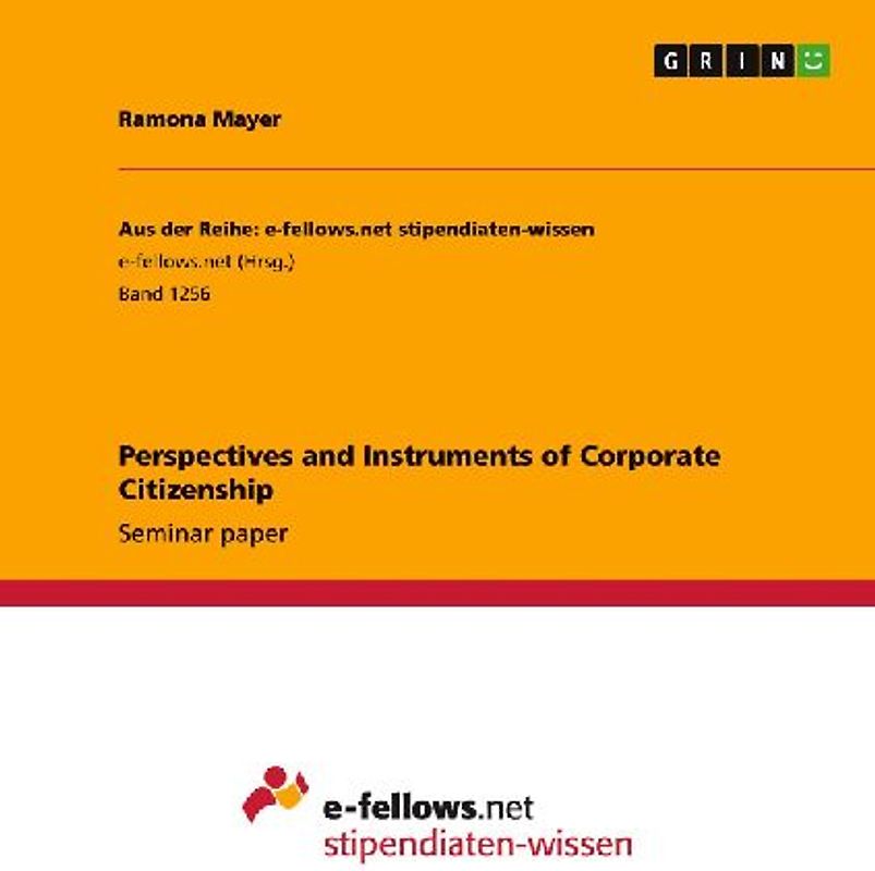 Perspectives and Instruments of Corporate Citizenship