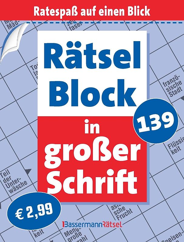 Rätselblock in großer Schrift 139 (5 Exemplare à 2,99 €)