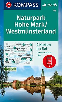 KOMPASS Wanderkarten-Set 753 Naturpark Hohe Mark / Westmünsterland (2 Karten) 1:35.000