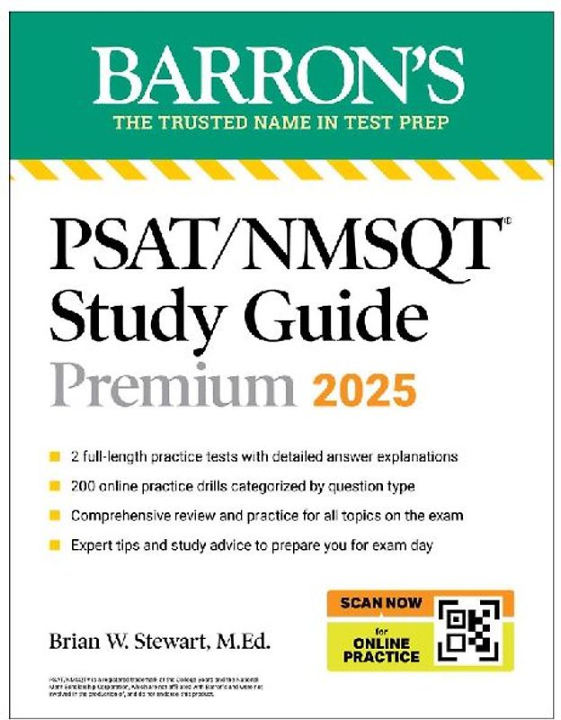 PSAT/NMSQT Premium Study Guide: 2025: 2 Practice Tests + Comprehensive Review + 200 Online Drills