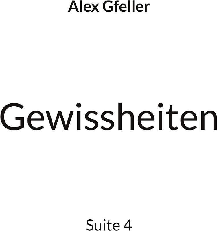 Gewissheiten