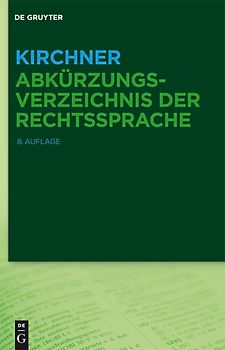 Kirchner – Abkürzungsverzeichnis der Rechtssprache