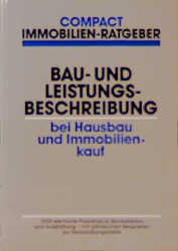 Bau- und Leistungsbeschreibung