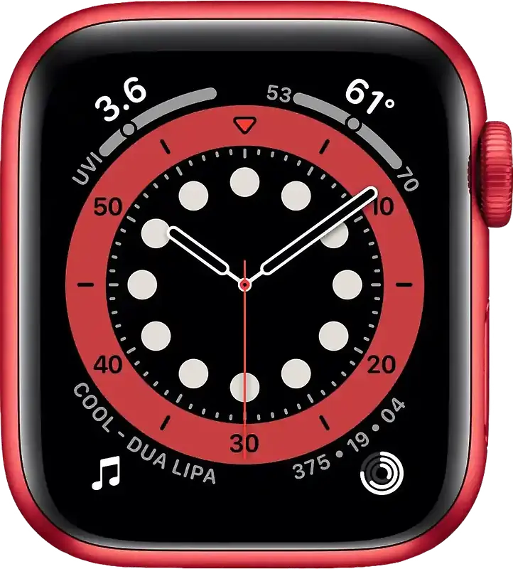 Apple Watch Series 6 40 mm Boîtier aluminium rouge [Wi-Fi + Cellulaire, (PRODUCT) RED Special Edition]