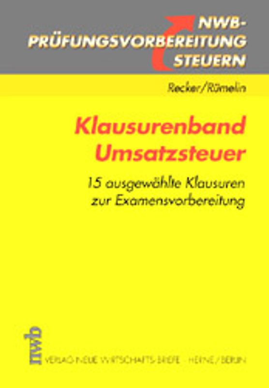 Klausurenband Umsatzsteuer