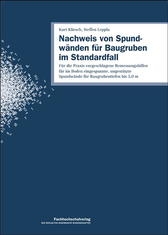 Nachweis von Spundwänden für Baugruben im Standardfall