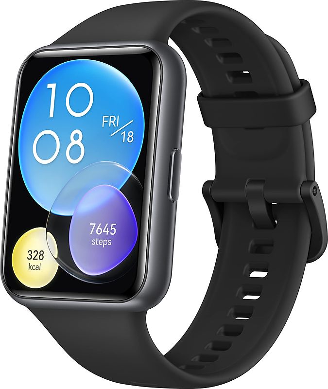 Huawei Watch FIT 2 Active 20 mm noir et bracelet en silicone night noir