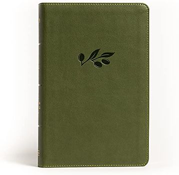 NASB Large Print Personal Size Reference Bible, Olive Leathertouch