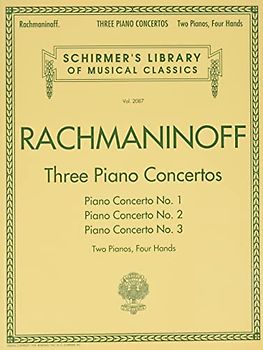 Three Piano Concertos Rachmaninoff Sheet Music 2 Pianos 4 Hands Nos. 1 2 and 3 from Schirmer Library of Classics Classical Piano Songbook for Advanced Pianists