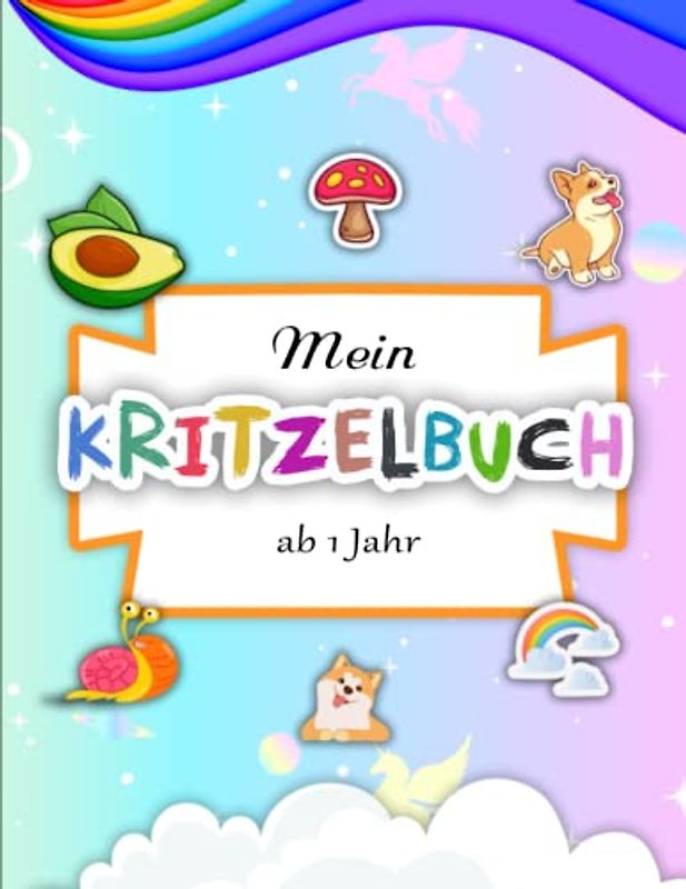 Mein Allererstes Mal und Kritzelbuch ab 1 Jahr - Zeitvertreib: Erstes Ausmalbuch für Jungen und Mädchen | Tiere und Fahrzeuge | Die Designs Sind Einzigartig