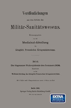 Die Hagenauer Ruhrepidemie des Sommers 1908