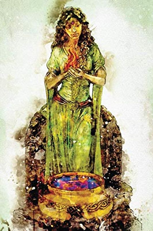 Goddess Brigid Watercolor: Blank Lined Notebook, Journal or Diary