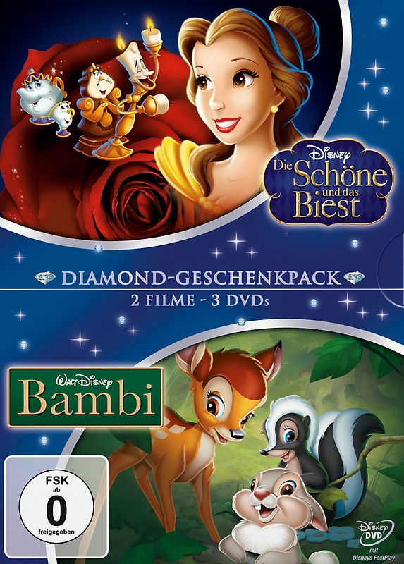 Die Schöne und das Biest/Bambi [Diamond-Geschenkpack, 3 DVDs] DVD