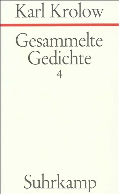Gesammelte Gedichte. 4 Bände