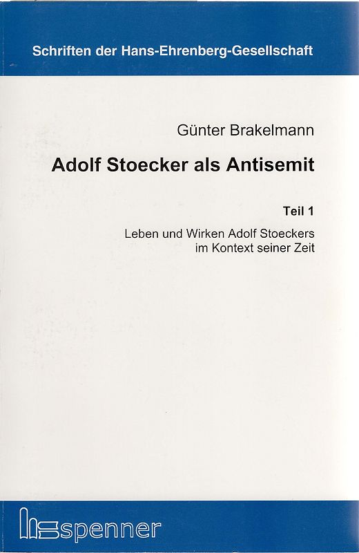 Adolf Stoecker als Antisemit.