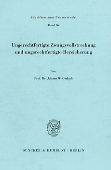 Ungerechtfertigte Zwangsvollstreckung und ungerechtfertigte Bereicherung.