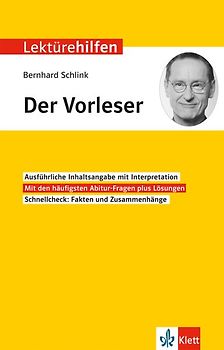 Klett Lektürehilfen Bernhard Schlink, Der Vorleser