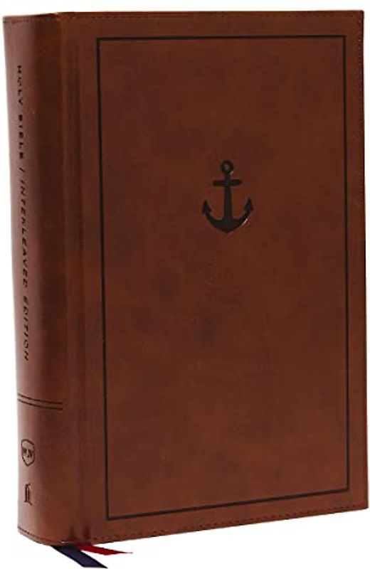 NKJV, Interleaved Bible, Journal Edition, Leathersoft over Board, Brown, Red Letter, Comfort Print: The Ultimate Bible Journaling Experience