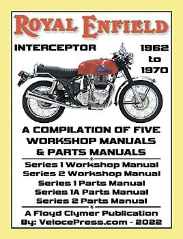 ROYAL ENFIELD 750cc INTERCEPTOR 1962 to 1970 WORKSHOP MANUALS & PARTS MANUALS COMPILATION - ALL MODELS