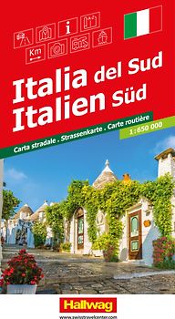 Hallwag Strassenkarte Italien Süd 1:650.000