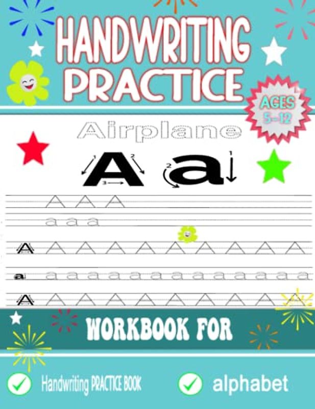 Handwriting Practice Book for Kids Ages 5-12: Words & Math for Preschool & Kindergarten