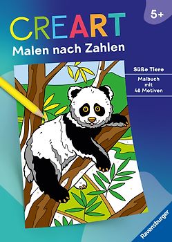 CreArt Malen nach Zahlen ab 5: Süße Tiere