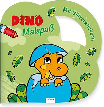 Trötsch Malbuch Stickermalbuch Dino Malspaß