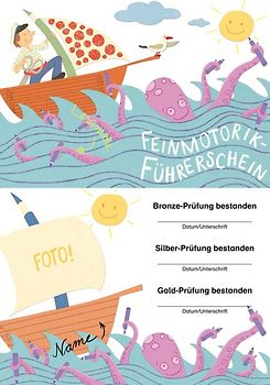 Feinmotorik - Klassensatz Führerscheine. 1. Klasse