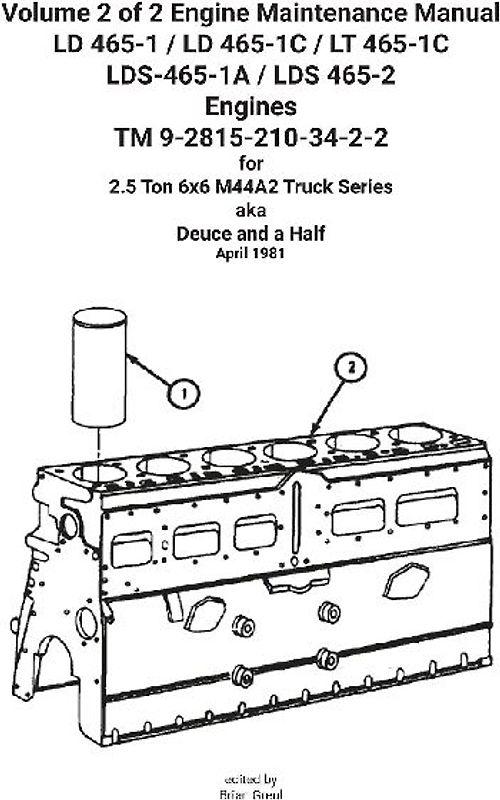 Volume 2 of 2 Engine Maintenance Manual LD 465-1 / LD 465-1C / LT 465-1C LDS-465-1A / LDS 465-2 Engines TM 9-2815-210-34-2-2