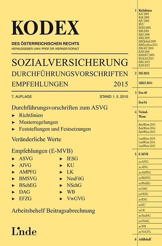 KODEX Sozialversicherung 2015, Band III