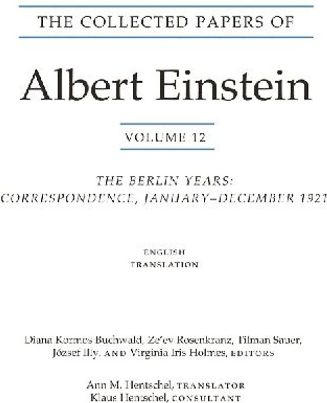 The Collected Papers of Albert Einstein, Volume 12 (English)