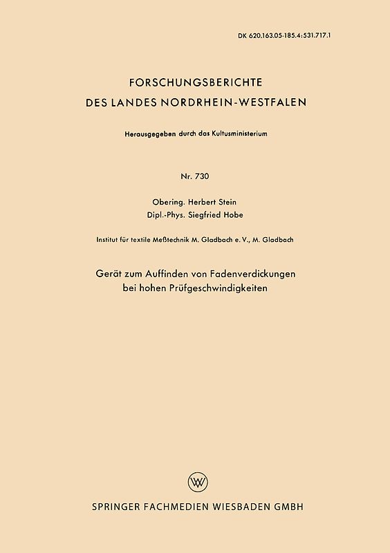 Gerät zum Auffinden von Fadenverdickungen bei hohen Prüfgeschwindigkeiten