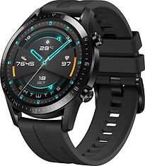 Image of Huawei Watch GT 2 46 mm zwart met siliconenarmband zwart (Refurbished)