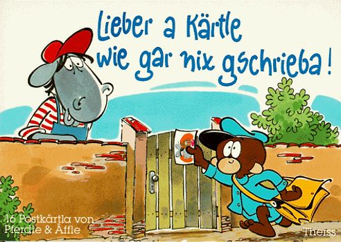 Lieber a Kärtle wie gar nix g'schrieba. 16 Postkärtla vom Pferdle & Äffle