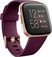 FitBit Versa 2 40 mm aluminium cuivre rosé et bracelet silicone bordeaux [Wi-Fi]