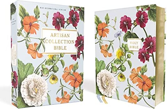 Niv, Artisan Collection Bible, Leathersoft, Blue Floral, Red Letter Edition, Comfort Print