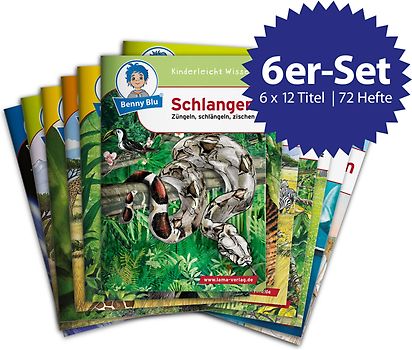 Benny Blu - Set Haustiere 12 x 6 Titel ( 72 Wissensbücher )