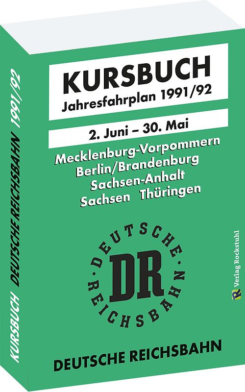 Kursbuch der Deutschen Reichsbahn - Jahresfahrplan 1991/92