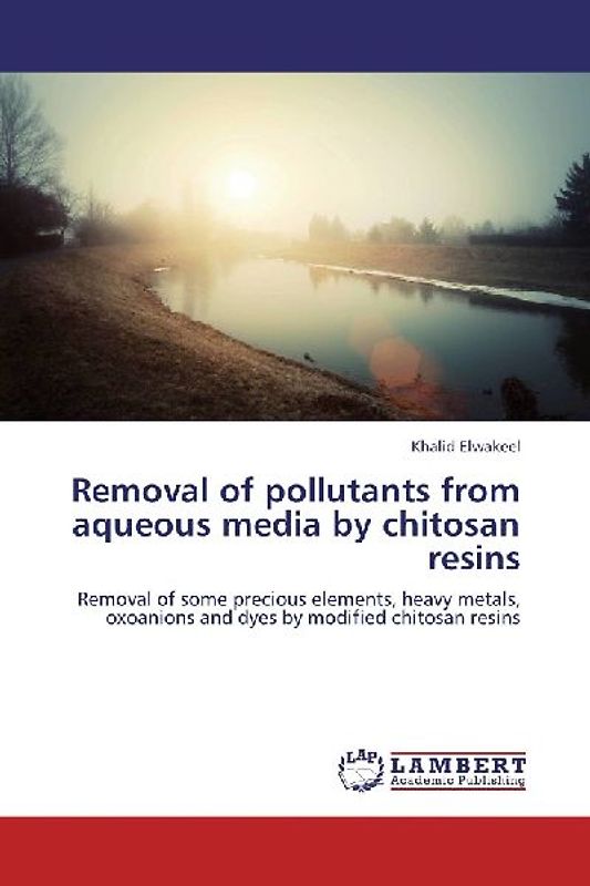 Removal of pollutants from aqueous media by chitosan resins