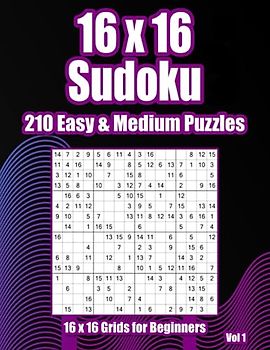 16x16 Sudoku Adventure: Easy & Medium Puzzles for Beginners