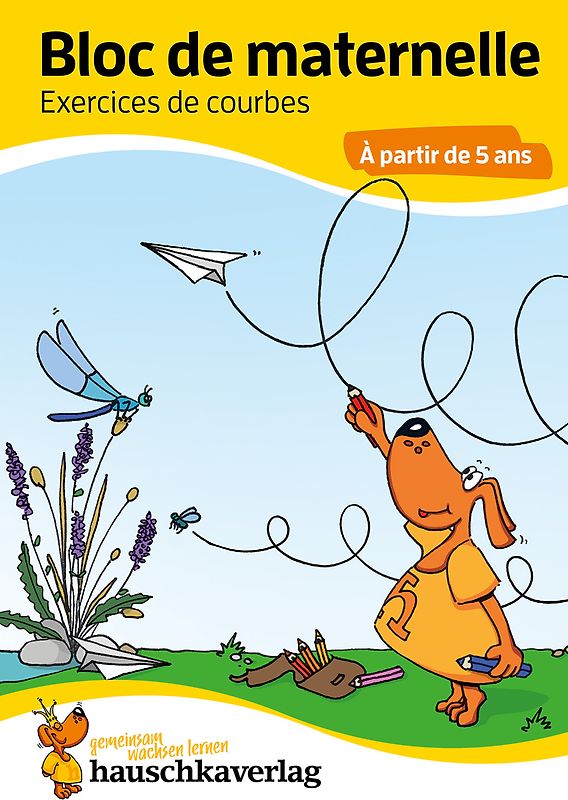 Bloc d'activités préscolaires à partir de 5 ans pour garçons et filles, livre garcon 4 ans - J'apprends à tracer formes boucles courbes lignes, livre enfant 4 ans