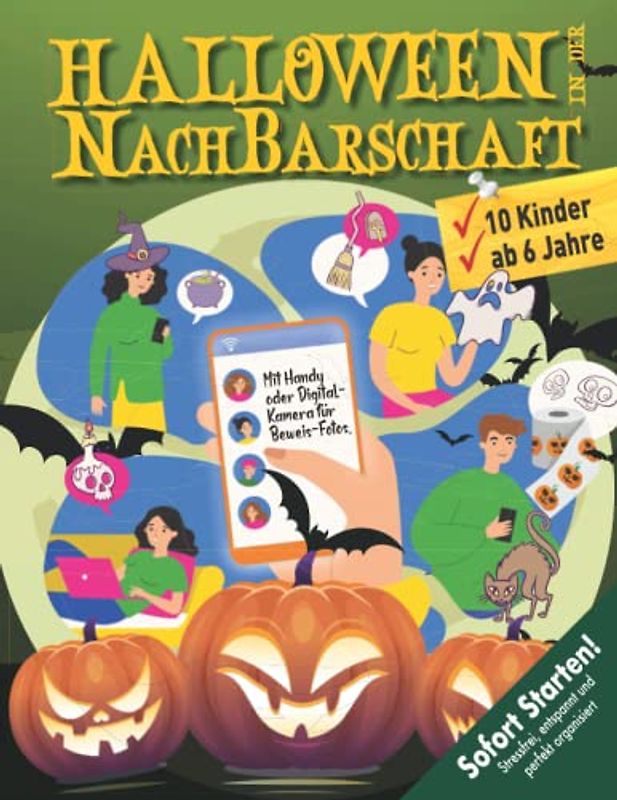 Schatzsuche Schnitzeljagd Halloween für Kinder ab 6 Jahren: Halloween in der Nachbarschaft mit Beweisfotos. Gemeinsam Spaß haben & Feiern. Sofort Startklar, wenig Zeitaufwand. (Bravo Schatzsuche)