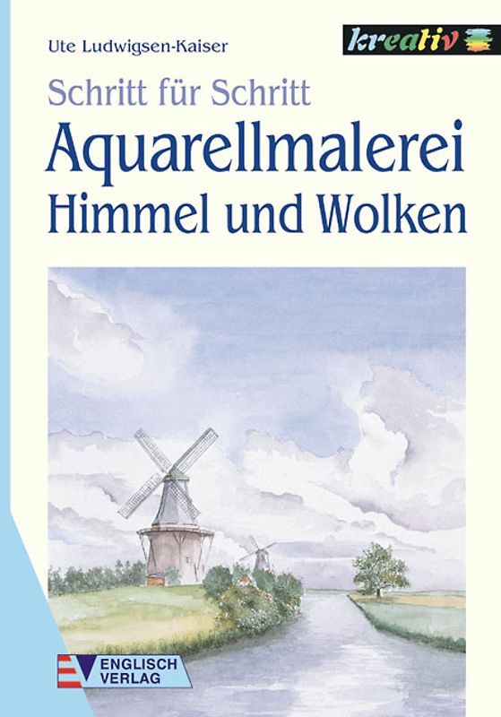 Aquarellmalerei. Himmel und Wolken