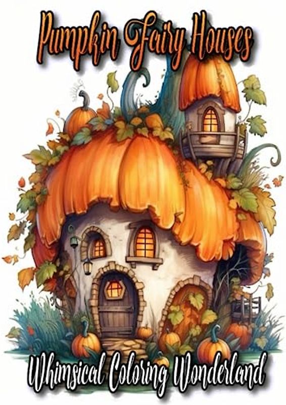 Pumpkin Fairy Houses: Whimsical Coloring Wonderland