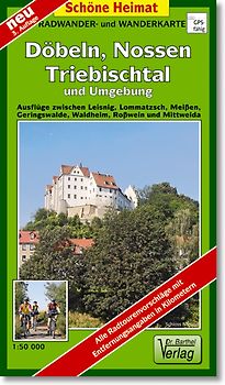 Radwander- und Wanderkarte Döbeln, Nossen, Triebischtal und Umgebung