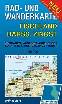 Rad- und Wanderkarte Fischland, Darß, Zingst